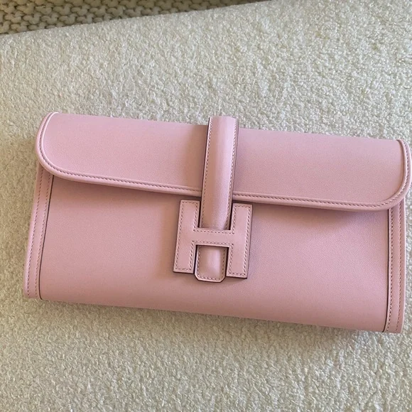 ❌SOLD❌ Authentic Hermès Jige Elan 29 Rose Sakura clutch - Picture 3 of 10